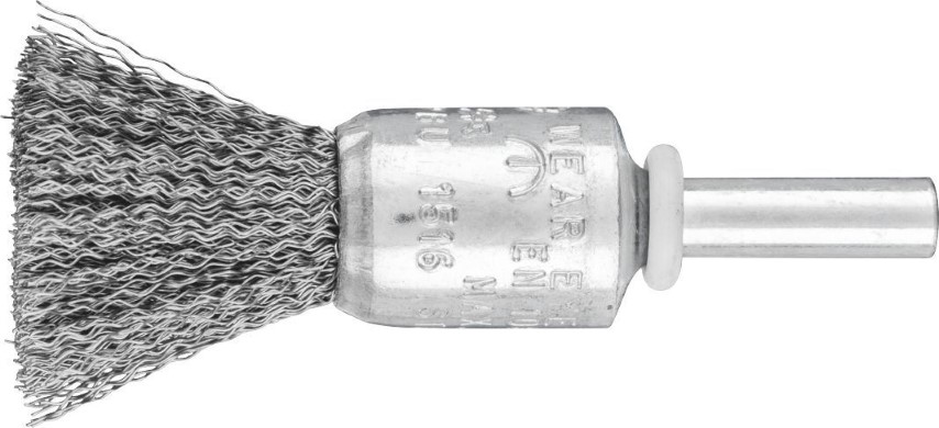 PFERD MOUNTED PENCIL CRIMP STEEL WIRE BRUSH 15X16MM 0.20